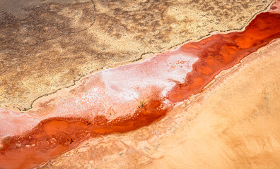 Aerial views over UNESCO area of Shark Bay, Western Australia, Australia