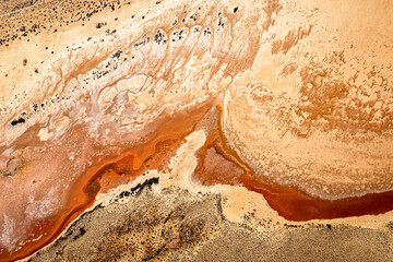 Aerial views over UNESCO area of Shark Bay, Western Australia, Australia