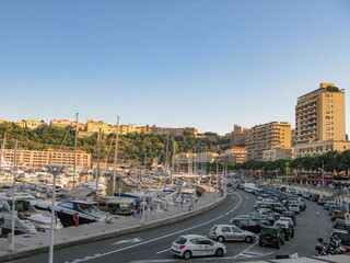 Monaco Harbor with Cityscape at Sunset
