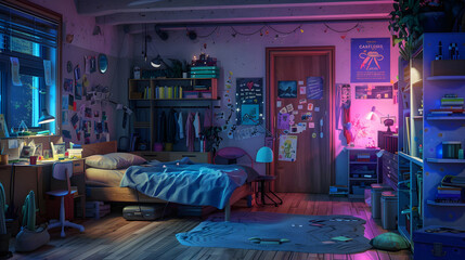 10代の子供の部屋 136 Generative AI