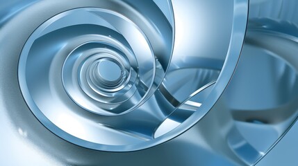 3D Shiny Blue Geometric Structure: A Futuristic Abstract Background