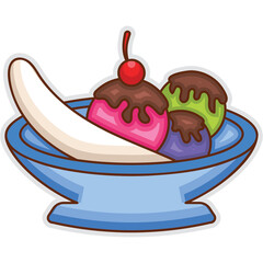 Banana Split Sticker