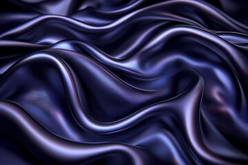 Obraz premium Smooth and Luxurious Dark Purple Satin Fabric Flowing Elegantly