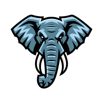 recommend clip art: elephant head design logo illustration