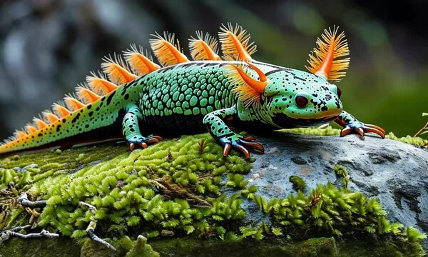 Close-Up of a Leopard Gecko in Its Natural Habitat