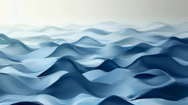 Sea waves layered vector background illustration