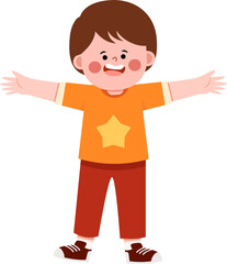 Joyful Kids Characters with Expressive Gestures for Presentations