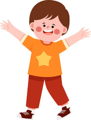 Joyful Kids Characters with Expressive Gestures for Presentations