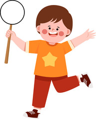 Joyful Kids Characters with Expressive Gestures for Presentations