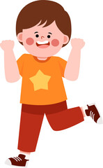 Joyful Kids Characters with Expressive Gestures for Presentations