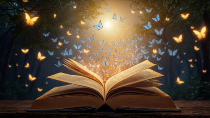 World book day. An open book background. International literacy day. Reading book. Back to school concept. Happy Book Day. Student day. Education and science. Literacy, books, paper. Copy space area 
