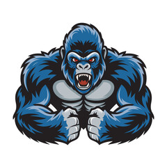 Fototapeta premium gorilla wild design illustration logo