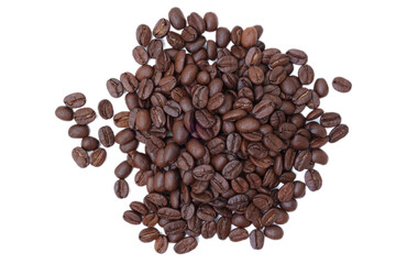 Coffee beans isolated on white 