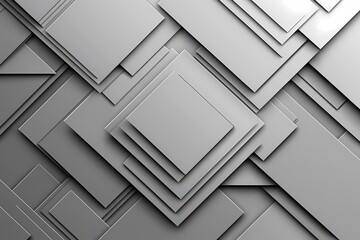 Abstract Grey Background with Overlapping Rectangles and Shapes