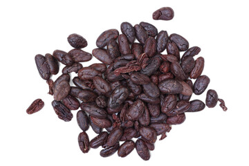 pine nuts on white background