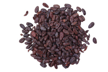 cocoa beans isolated on white