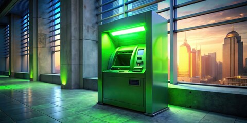 Fototapeta premium 3D Debit Card Animation - Urban Exploration Style