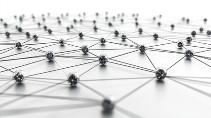 Abstract Network Connection: Interconnected Nodes and Lines
