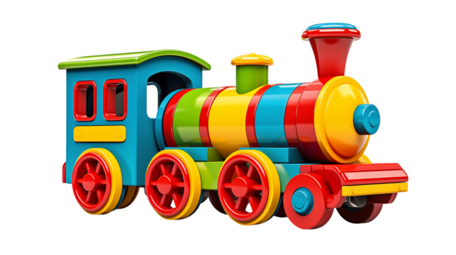 toy train isolated on white