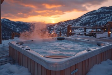 jacuzzi on winter