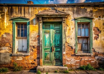 Abandoned House Decayed Doors Cracks Rule of Thirds