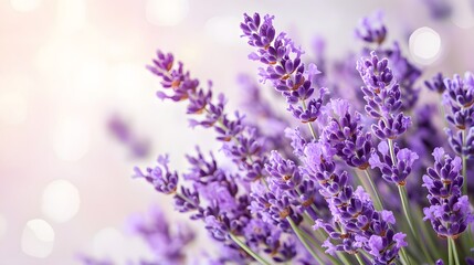 Fototapeta premium modern and colorful illustration of beautiful lavender flowers on a white background