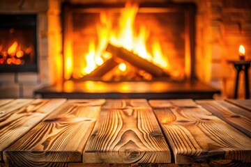 Abstract Fireplace Product Display AI Photo