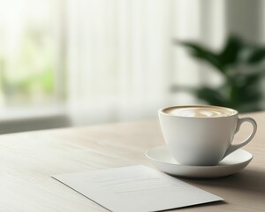 Office desk scene with tax forms and coffee modern workspace digital illustration bright environment close-up view productivity concept