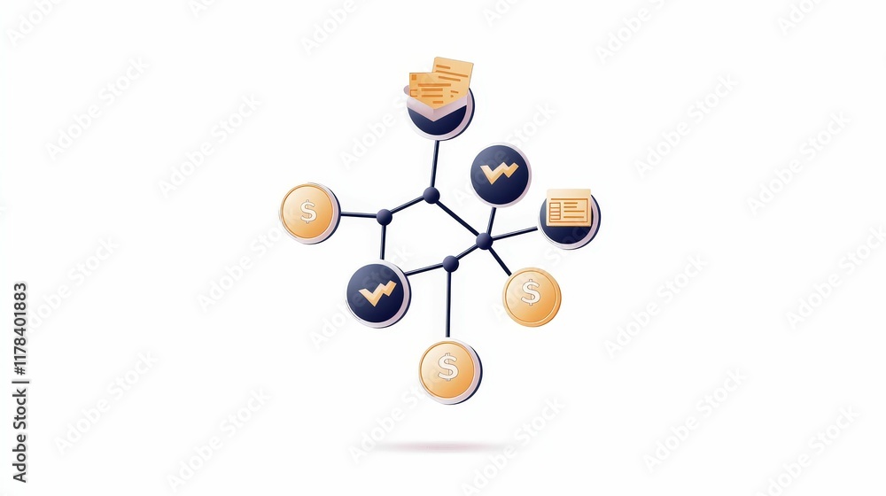Poster a graphic representation of interconnected data points, illustrating a network that emphasizes organ