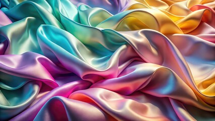 Obraz premium Abstract Pastel Silk Fabric Waves - Rule of Thirds