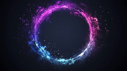 Obraz premium Abstract Circular Design with Vibrant Pink and Blue Hues