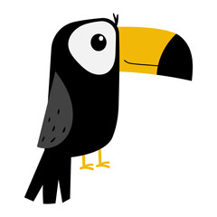 Cute toucan bird vector illustration