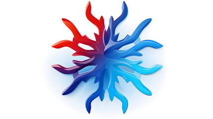 Artistic Blend of Heating and Cooling Symbols Representing HVAC system &ndash; Perfect Logo for HVAC business