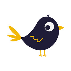 Cute bird cartoon illustration