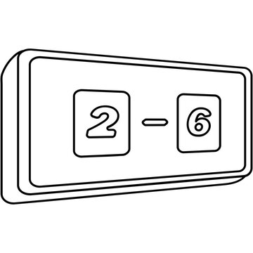 black and white scoreboard showing 2-6 clip art preview