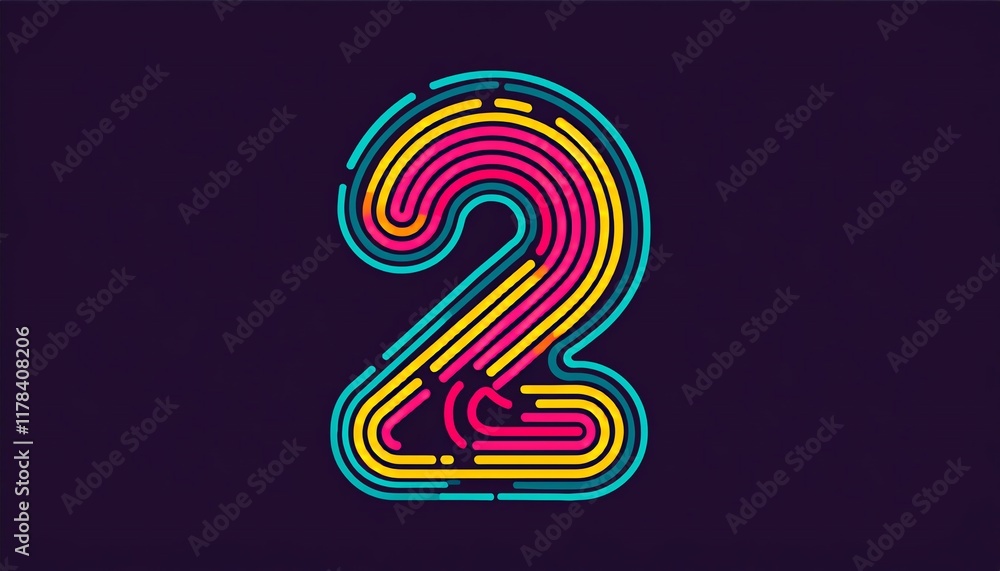 Poster a vibrant neon 