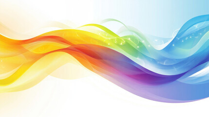 Fototapeta premium Vibrant Rainbow Swirls Abstract Background for Art and Fashion Design, Dynamic Creativity Energy Boost