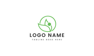 
abstract Branding leaf power logo template design