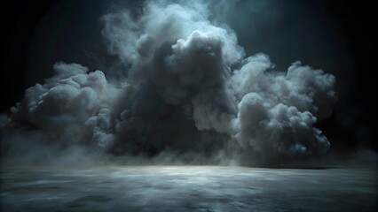 White smoke or fog flowing across the floor creates a mysterious and ethereal atmosphere. This effect is perfect for enhancing the ambiance of theatrical productions, photo shoots, or special events