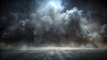 White smoke or fog flowing across the floor creates a mysterious and ethereal atmosphere. This effect is perfect for enhancing the ambiance of theatrical productions, photo shoots, or special events