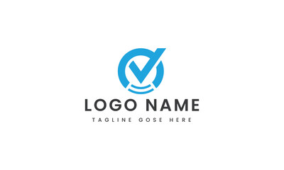Obraz premium abstract Branding letter v logo template design