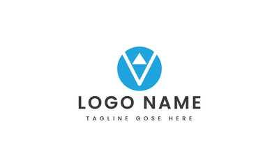 Fototapeta premium abstract Branding letter v logo template design