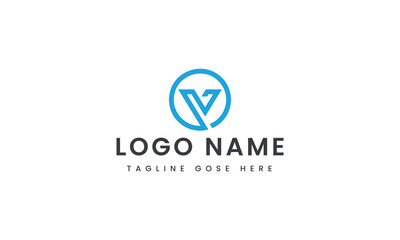 
abstract Branding letter v logo template design