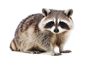 Fototapeta premium Raccoon Isolated on White Background.