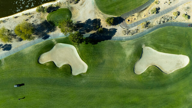 Golf Course with Ponds in Las Vegas