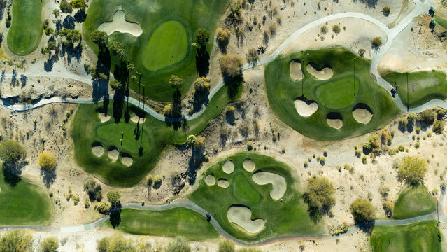 Golf Course with Ponds in Las Vegas