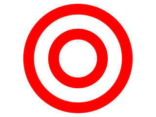 Obraz premium 二重丸のアイコン（赤色）