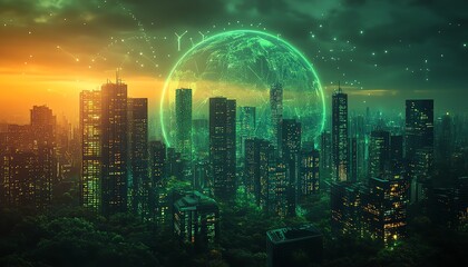 Futuristic 2025 New Year business management concept