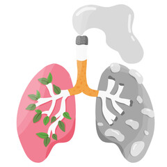 Stop Smoking, Cigarettes Forbidden Sign, World No Tobacco Day Illustration