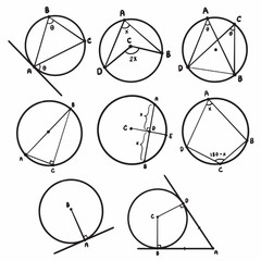 Type of circle theorems math handwritten